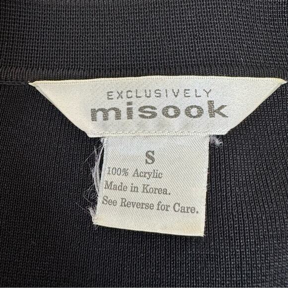 EXCLUSIVELY MISOOK Open Front Black Cardigan
Sweater Tunic Vintage Womens Size S - Picture 12 of 15